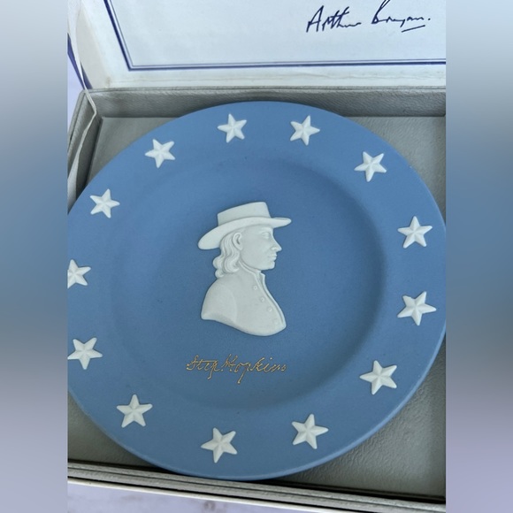 Wedgewood Vintage Seal of State Series Jasperware Set12 Rhode Island Hopkins - Picture 3 of 9